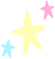 Gekritzel Star groß und Mini Star und Sterne Clip Art Hand gezeichnet Illustration funkeln Dekoration Symbol png