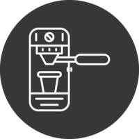 Coffee Machine Line Inverted Icon Design vector