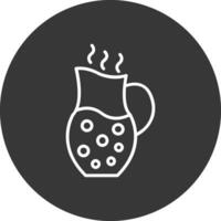 Jug Line Inverted Icon Design vector