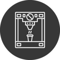 café máquina línea invertido icono diseño vector