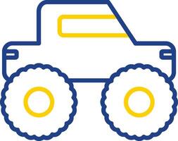 Monster Truck Line Two Colour Icon Design vector