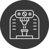 Coffee Machine Line Inverted Icon Design vector