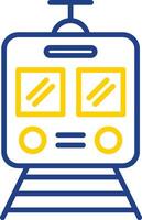Train Line Two Colour Icon Design vector