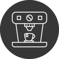 Coffee Machine Line Inverted Icon Design vector