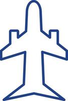 Plane Line Two Colour Icon Design vector