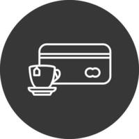 Card payment Line Inverted Icon Design vector