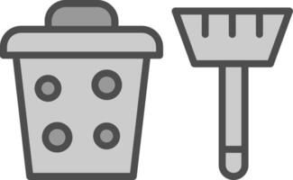 Cleaning Equipment Line Filled Greyscale Icon Design vector