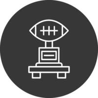 Football Line Inverted Icon Design vector