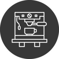 Coffee Machine Line Inverted Icon Design vector