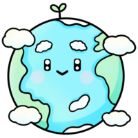 Earth globe world cartoon character mascot illustration earth day png