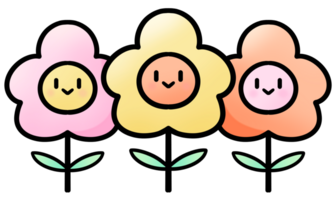safe world character drawing smiling flowers hand drawn cartoon illustration png