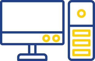 Computer Line Two Colour Icon Design vector