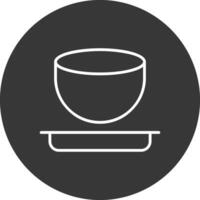 Bowl Line Inverted Icon Design vector