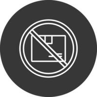 Prohibited Sign Line Inverted Icon Design vector