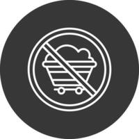 Prohibited Sign Line Inverted Icon Design vector