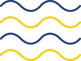 Waves Line Two Colour Icon Design vector