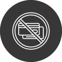 prohibido firmar línea invertido icono diseño vector