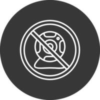 Prohibited Sign Line Inverted Icon Design vector