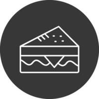 Sandwich Line Inverted Icon Design vector