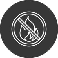 Prohibited Sign Line Inverted Icon Design vector