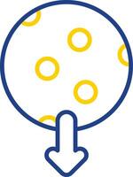Moon Line Two Colour Icon Design vector
