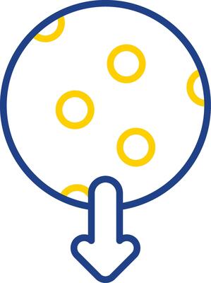 Moon Line Two Colour Icon Design