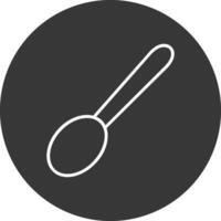 Spoon Line Inverted Icon Design vector