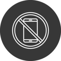 Prohibited Sign Line Inverted Icon Design vector