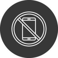 Prohibited Sign Line Inverted Icon Design vector