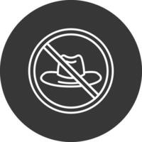 Prohibited Sign Line Inverted Icon Design vector