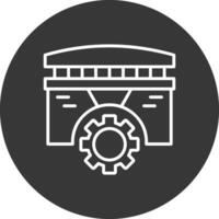 Bridge Line Inverted Icon Design vector