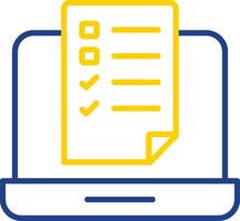 OnLine Two Colour Multi Circle Testing Line Two Colour Icon Design vector