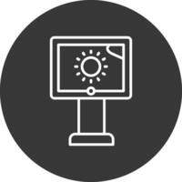 Thermal Imaging Line Inverted Icon Design vector