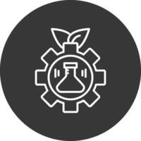 Bioengineering Line Inverted Icon Design vector