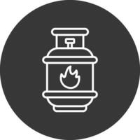 Gas Line Inverted Icon Design vector