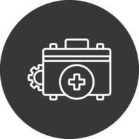 Medical Line Inverted Icon Design vector