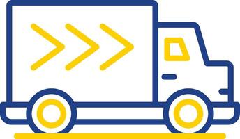 Delivery Truck Line Two Colour Icon Design vector