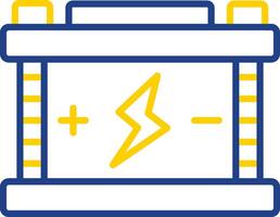 Accumulator Line Two Colour Icon Design vector