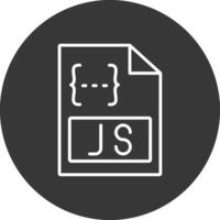 js línea invertido icono diseño vector