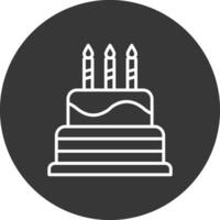 pastel línea invertido icono diseño vector
