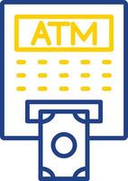 ATM Line Two Colour Icon Design vector