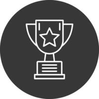 Trophy Line Inverted Icon Design vector