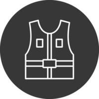 chaqueta línea invertido icono diseño vector