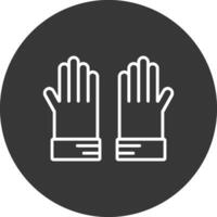 Glove Line Inverted Icon Design vector