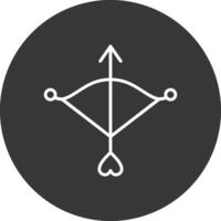 Archery Line Inverted Icon Design vector