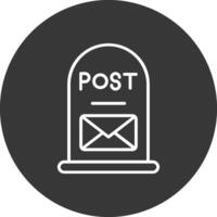 Post It Line Inverted Icon Design vector