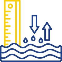 Sea Level Line Two Colour Icon Design vector