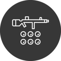 Paintball Line Inverted Icon Design vector