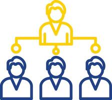 Company Structure Line Two Colour Icon Design vector