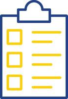 Survey List Line Two Colour Icon Design vector